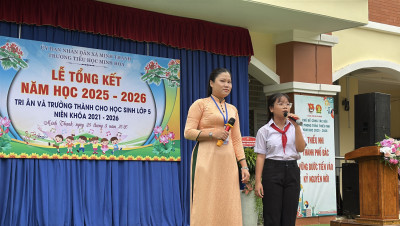 TRƯỜNG TIỂU HỌC MINH HÒA TỔ CHỨC LỄ TỔNG KẾT NĂM HỌC 2025 – 2026